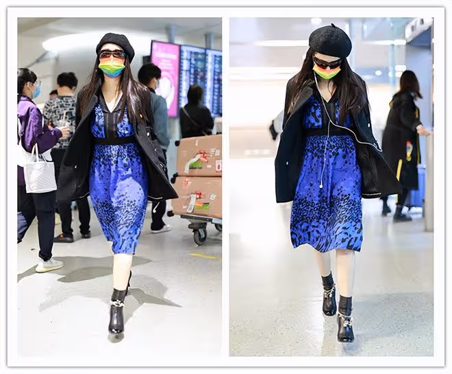 伊能靜果然很美，穿的裙子特別年輕，怪不得有少女感