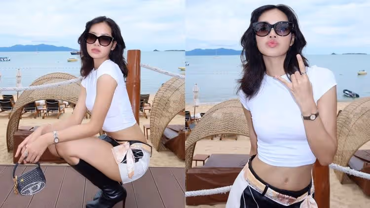 Lisa套超迷你短裙還把LV絲巾當腰帶　用歐美辣妹造型劇透新歌