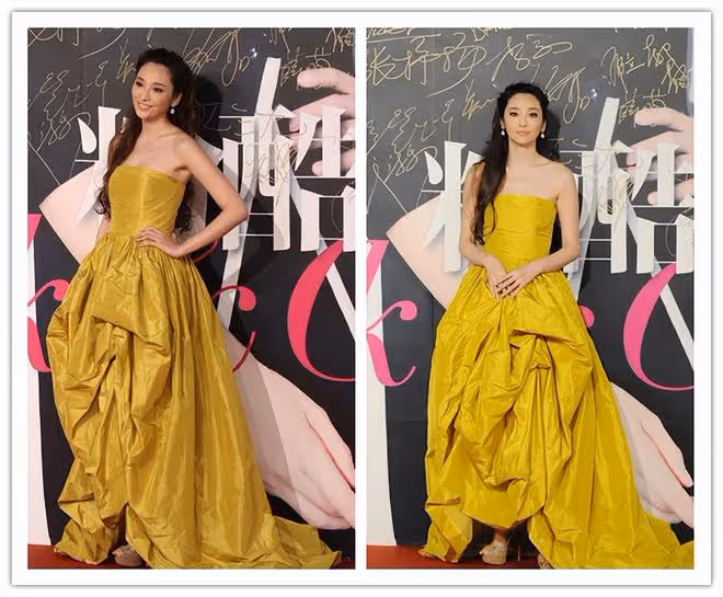 吳佩慈真的很適合穿黃色服裝，又清純又有少女感，不像當媽的人