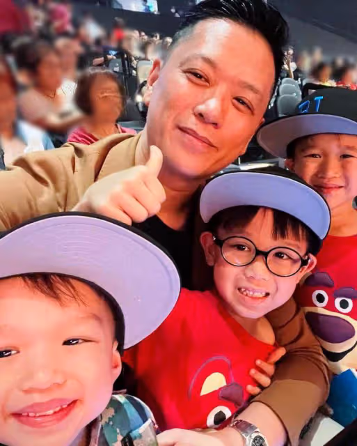 胡杏兒父親節感謝富豪老公,曬有3個兒子的幸福,手寫信很可愛