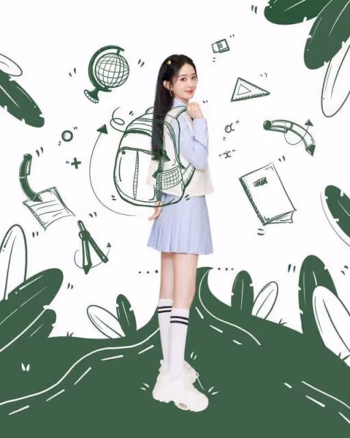 趙麗穎生圖狀態很少女，現身機場穿休閒西裝配短T，馬甲線很清晰