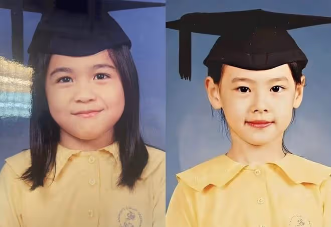 混血港星幼兒園畢業照曝光！從小美到大！未婚生3兒子仍進不到豪門