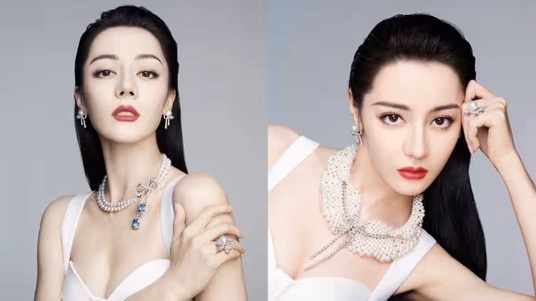 6月壽星迪麗熱巴美戴生日石　圓潤珍珠讓精緻臉蛋更動人
