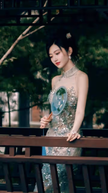 被景甜的上班圖驚艷！穿網紗魚尾旗袍秒變"水蜜桃"，性感又迷人