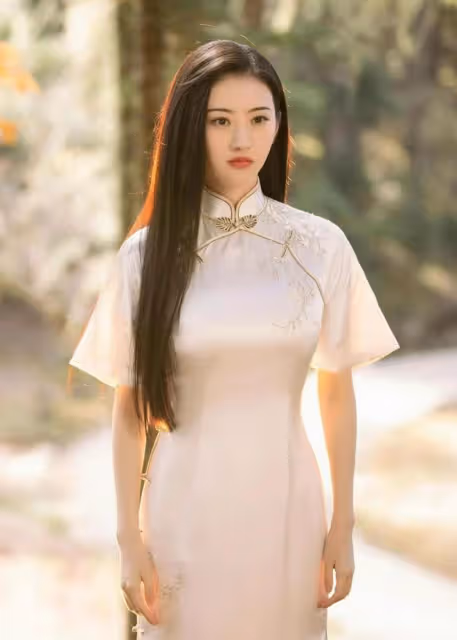 被景甜的上班圖驚艷！穿網紗魚尾旗袍秒變"水蜜桃"，性感又迷人