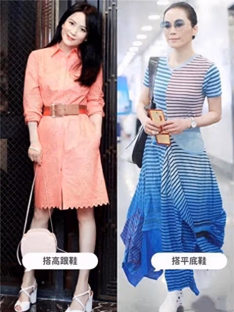 親身示範：俞飛鴻裙子不上膝蓋、不配細高跟，讓你告別大媽感
