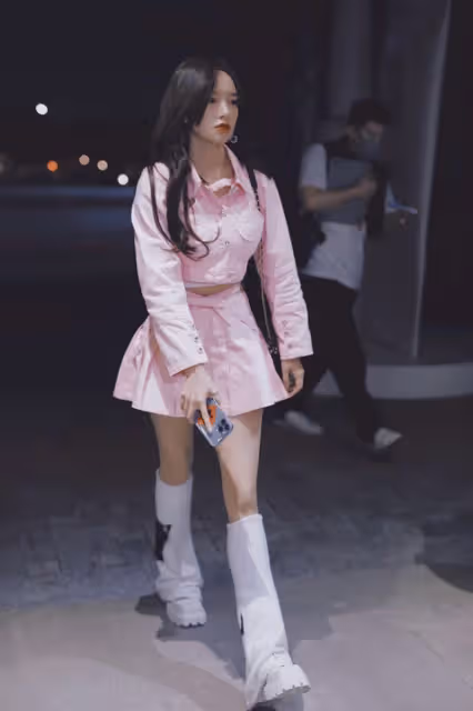 程瀟真是好颯一姐姐，別人穿粉衣服是甜美，她穿就好酷，太有范了