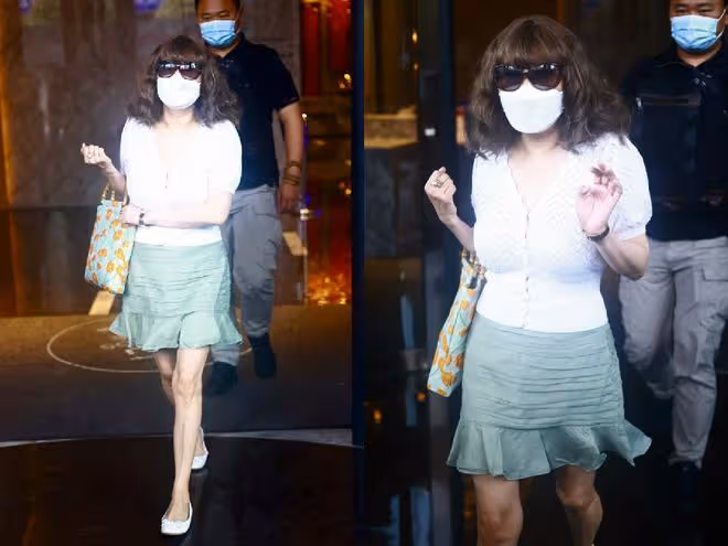 「迪斯科皇后張薔」不穿亮片服裝也好看，衣身打扮有氣質，不顯老