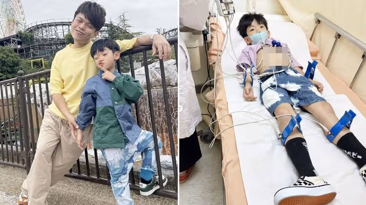 蔡桃貴快6歲聽力出狀況開刀！蔡阿嘎誇兒子不哭不鬧長大了