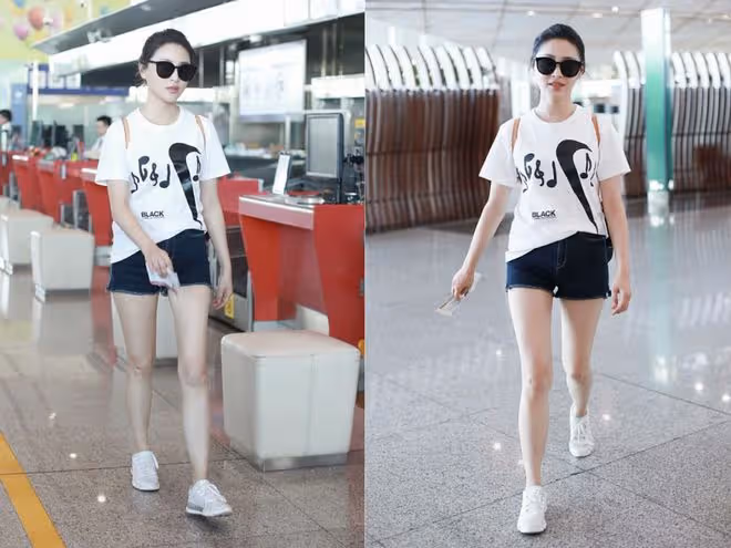 甘婷婷不愧是「最美潘金蓮」，與黃奕同框氣質真不差，穿著挺大氣