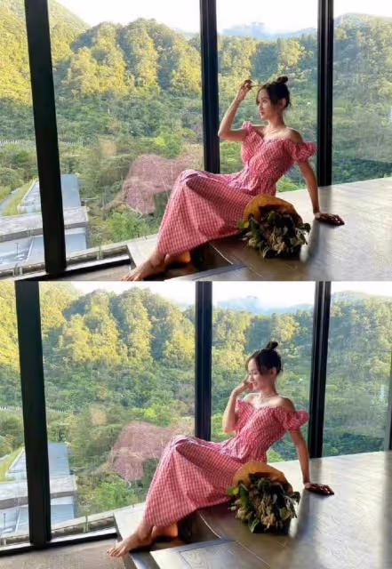 40多歲的陳喬恩不僅穿搭在線，身材也比小姑娘好，一身打扮太嫩了