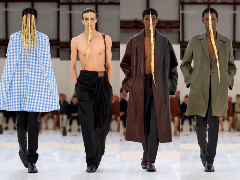 男裝周｜LOEWE男模頭頂長出驚人羽毛　誘李鍾碩體會「克制的激進行為」