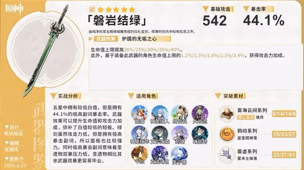 《原神》4.7下半UP角色武器推薦