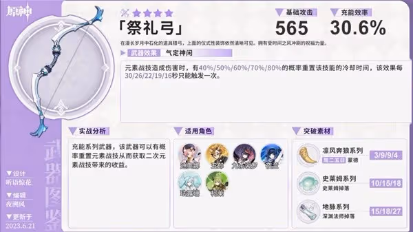 《原神》4.7下半UP角色武器推薦