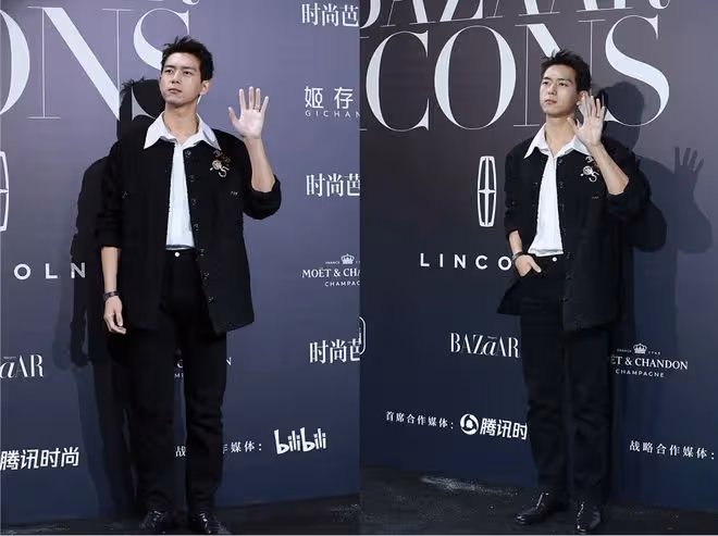 李現真是型男圈裡的「代表」，穿老氣西裝都不俗，配花襯衫更加分