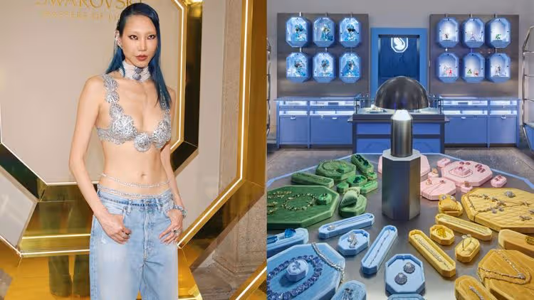 SWAROVSKI巡迴展米蘭登場　韓裔超模辣套水鑽貝殼裝來欣賞