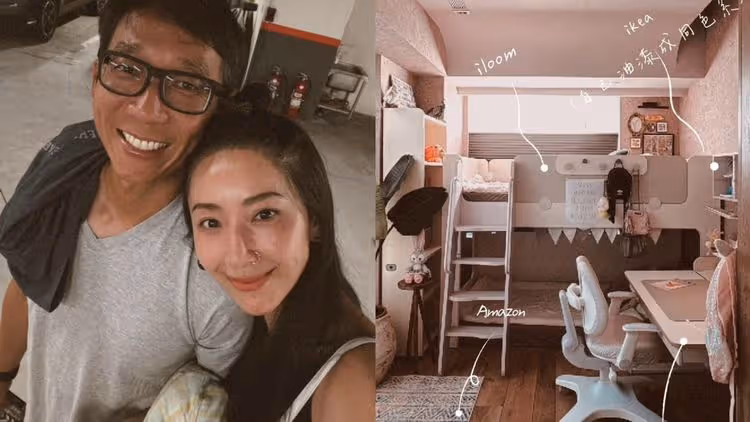 隋棠全職媽秀愛女閨房細節　罕戴鼻環依偎老公曬恩愛
