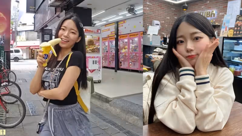 南韓女直播主來台熱暈！又哭又喘「崩潰蹲路邊求救」　下秒當場昏倒