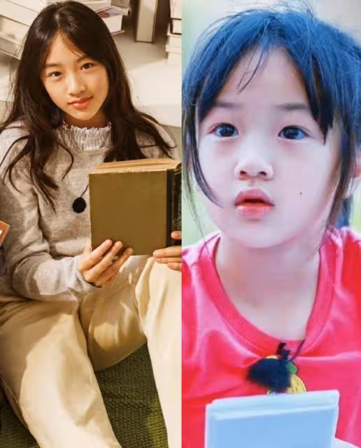 甜馨和吳尊女兒互夸,小姐妹互動,13歲的neinei高挑又漂亮
