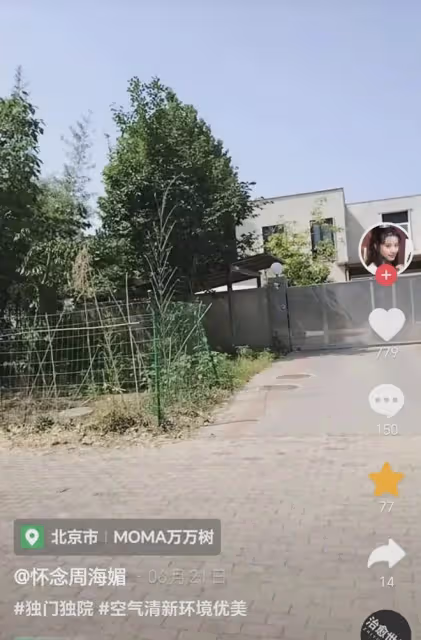 周海媚北京別墅近照曝光,菜地雖變綠但落寞,向日葵花會送到墓地