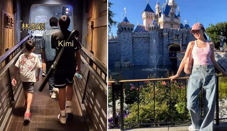 林志穎帶全家人遊美國迪士尼！Kimi超大隻　8歲兒爽抱米老鼠