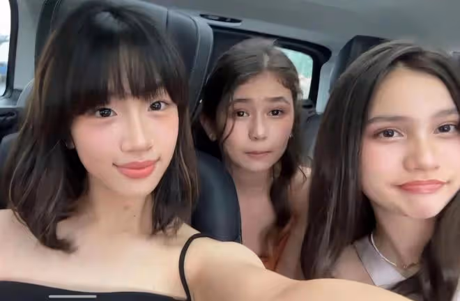 吳尊13歲女兒曬近照,NeiNei化妝穿弔帶裙顯成熟,甜馨猛夸漂亮