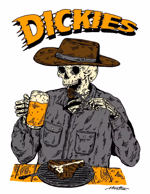 Dickies將T-shirt注入龐克塗鴨　用電鋸、鐵鎚大秀硬派工裝精神