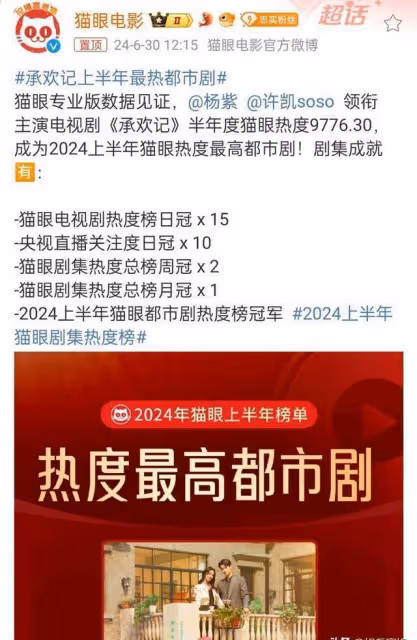 2024楊紫年！《承歡記》為上半年最熱都市劇，期待《長相思2》