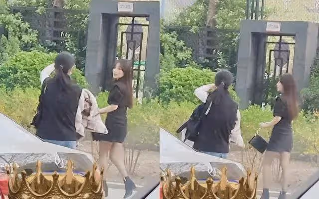 李小璐被偶遇,真人腿好粗美圖全靠P,曾被PGone女友嘲笑腿短粗!