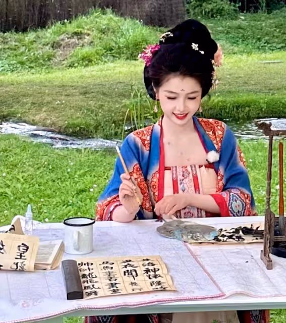 中餐廳漢服遊園會路透:虞書欣的唐裝好可愛,胡一天像大狀元