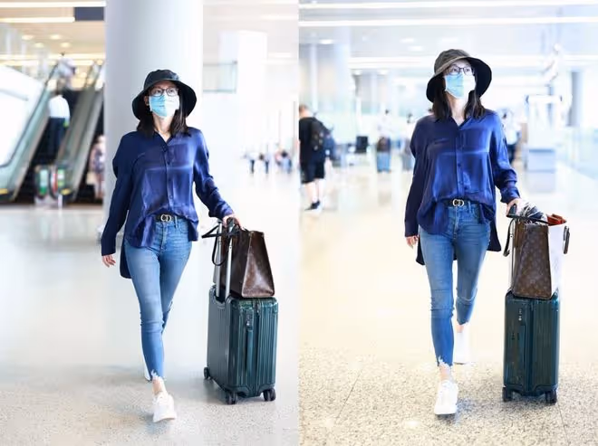 鄭愷妻子不用美顏就很美，穿斜肩禮服裙好高級，清純氣質也挺出圈