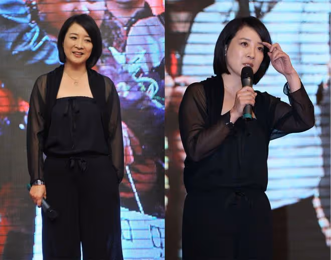 陳小藝的微胖身材看著剛好，圓臉減齡又顯年輕，穿一身黑也不顯老