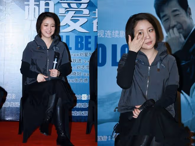 陳小藝的微胖身材看著剛好，圓臉減齡又顯年輕，穿一身黑也不顯老