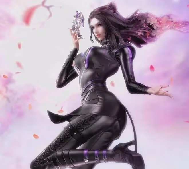 斗羅:真人版朱竹清曝光,貓耳髮型加紫色長裙,可惜身材嚴重縮水