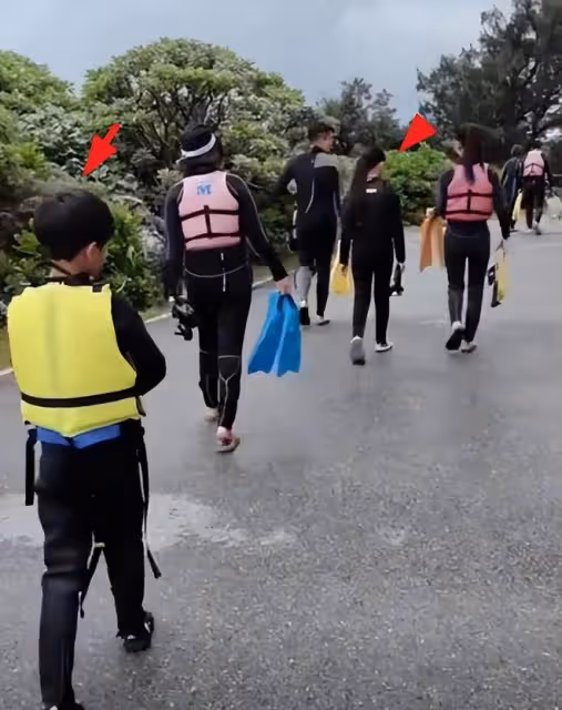汪小菲帶孩子潛水,玥兒正面照很漂亮,像大S和汪小菲的合體
