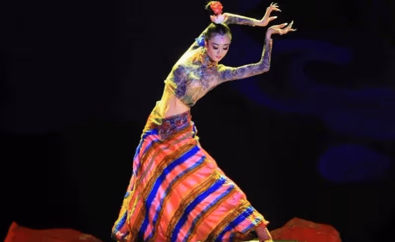 楊麗萍上台沒穿衣服?服裝都是彩繪的,鏡頭放大時太「搶眼」!