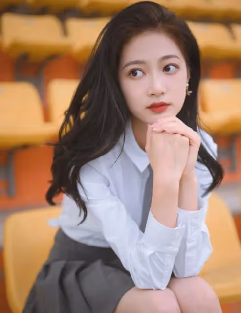 馮琳復旦畢業！穿杏色緞面裙，戴珍珠耳釘，優雅到骨子裡