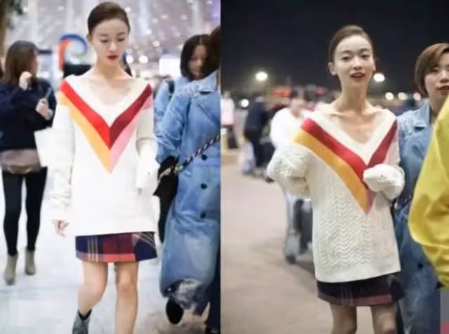 同樣是溜肩，把劉亦菲和吳謹言放一起看，才發現珠圓玉潤更美