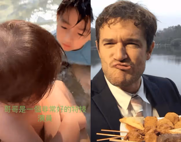 承認三胎是混血?張柏芝接連曬小王子金髮照,極具畫畫天賦