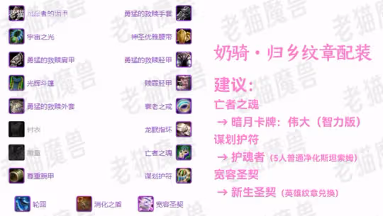 WLK懷舊服歸鄉紋章兌換指南 三系聖騎士裝備兌換