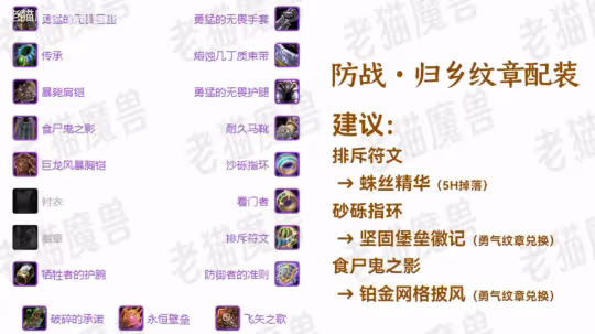 WLK懷舊服歸鄉紋章兌換指南 三系戰士裝備兌換