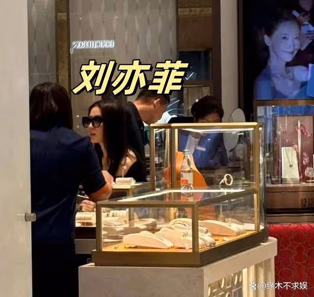 劉亦菲逛珠寶店被偶遇,小露香肩打扮時髦,疑空手而歸遭櫃姐瞪眼