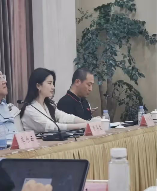 劉亦菲現身座談會,現場生圖曝光本人超耐看,穿白襯衫像精英白領