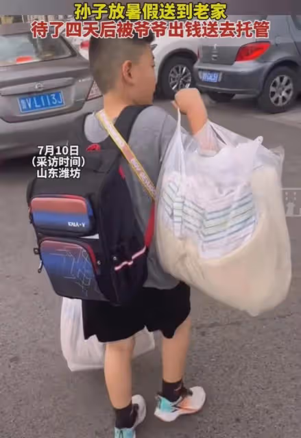 孫子放暑假送到老家，四天後被爺出錢送去託管：太吵，實在受不了