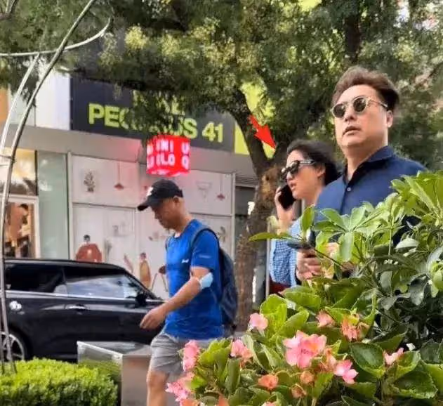 王岳倫和王詩齡三里屯逛街被偶遇,王詩齡被說變胖,王岳倫像馬斯克