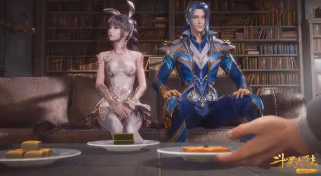 斗羅:2版小舞吃胡蘿蔔,動漫唐三寵溺超甜,張予曦白裙像小公主