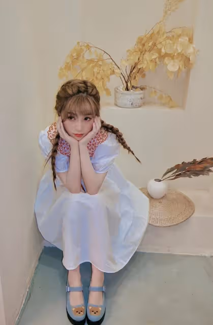 真拿虞書欣沒辦法，穿公主裙扮復古洋娃娃，吃可愛長大的吧？