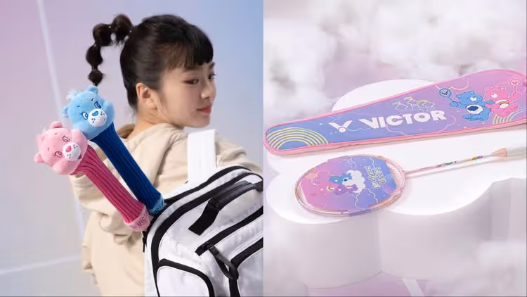 VICTOR全新聯名好夢幻　攜Care Bears讓超萌小熊躍上球拍
