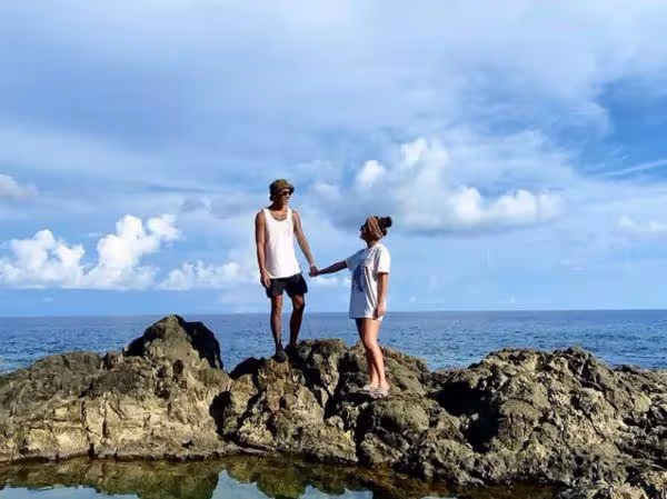 獨/瘦子老婆預產期前「超圓孕肚」曝 周末現身大安…他全程守護