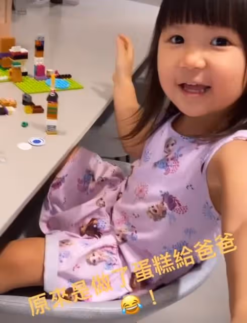 福原愛7歲女兒長大了,側臉超像江宏傑,肉嘟嘟的模樣很可愛